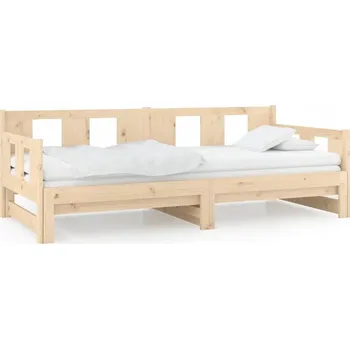 Pohovka Rozkládací pohovka/lehátko z borovice 193,5 x 181 x 69,5 cm, neošetřené dřevo