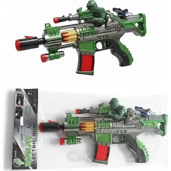 Dětská zbraň PUŠKA PISTOLE HRAČKA INTERAKTIVNÍ ZBRAŇ ZVUK LED SVĚTLO KOUŘ