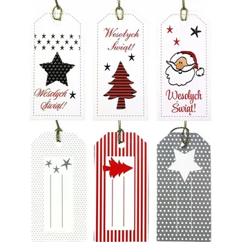 Vánoce Dárkové visačky 4x8 cm 6 Ks. Titanum