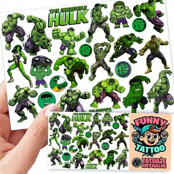Odstranitelné tetování Tetování HULK FUNNY TATTO 1 ks