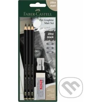Záložka Grafitové ceruzky Pitt Matt set 10B, 12B, 14B, BL - Faber-Castell Faber-Castell