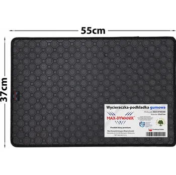 Rohožka Gumová rohožka před dveře / odkapávač na boty 37x55 cm - černá barva