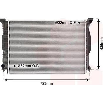 Motor automobilu Chladič, chlazení motoru VAN WEZEL 03002245