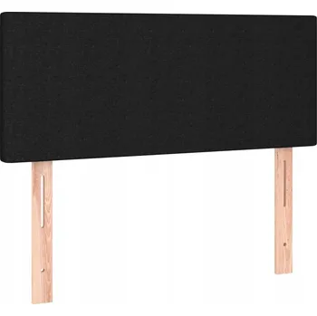 Čelo postele nastavitelné, černá látka, 100x5x78/88 cm