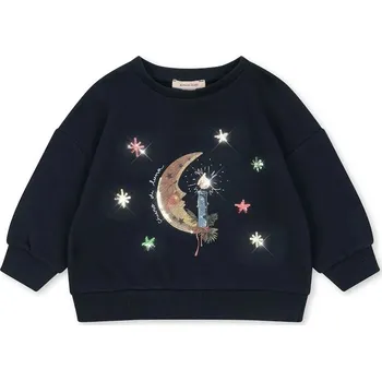 Chlapecká mikina Dětská bavlněná mikina Konges Sløjd LOUPY LOU SWEAT SHIRT OCS tmavomodrá barva, s potiskem, KS104350 KS104350.9BYA 59X, vel. 98