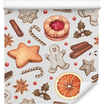 Tapeta Tapeta do Kuchyně Perníky SLADKOSTI Cukroví Vánoce