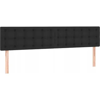 Klasické čelo postele s nastavitelnou výškou, černé, 200x7x78/88 cm