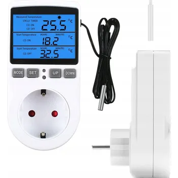 Elektrická zásuvka ELEKTRONICKÝ TERMOSTAT DIGITÁLNÍ REGULÁTOR TEPLOTY 16A 230V ZÁSUVKA