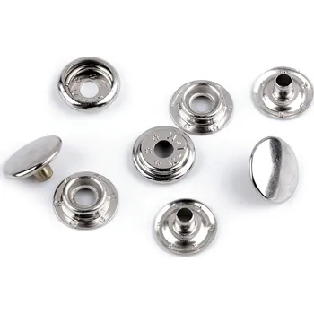 Kovové druky Ø15 mm (AM6) na silné látky, sypané, malé, 1 nikl