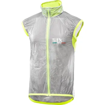 Cyklistická vesta SIX2 Cyklistická vesta - GHOST - žlutá/transparentní S