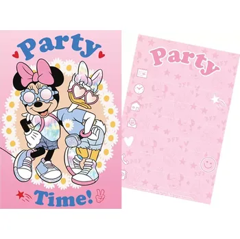 Party dekorace Sada párty pozvánek a obálek MINNIE MOUSE 5+5