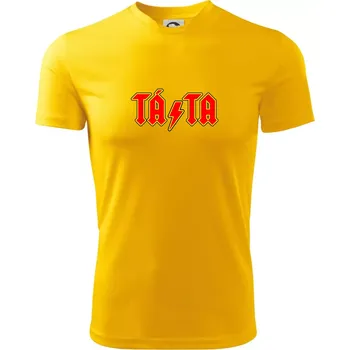 Pánské tričko Rocková rodina - táta - Pánské triko Fantasy sportovní (dresovina) - XL ( Žlutá )