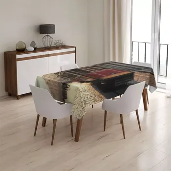 ubrus Sablio Ubrus Historická červená tramvaj - 90x90 cm