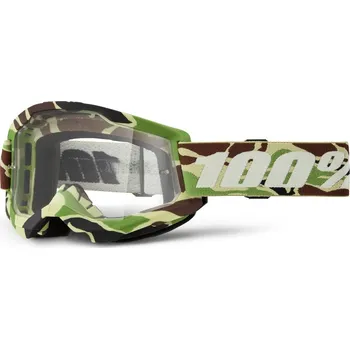 Motocyklové brýle STRATA 2 NEW 100% - USA , War Camo- čiré plexi M150-886