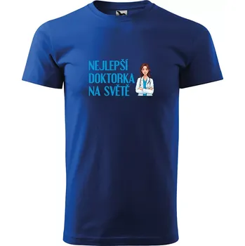 Pánské tričko Sablio Tričko s potiskem Nejlepší doktorka na světě - modré XL