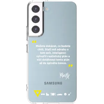 Pouzdro na mobilní telefon Picasee silikonový průhledný obal pro Samsung Galaxy S22 5G - Kazma - MŮŽETE DOKÁZAT, CO BUDETE CHTÍT