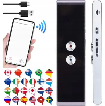 HLASOVÝ PŘEKLADAČ OKAMŽITÝ KAPESNÍ TRANSLÁTOR 33 JAZYKŮ 800MAH