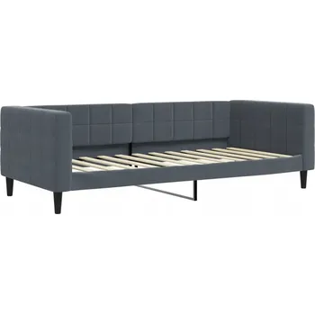 Pohovka Rozkládací pohovka 2 v 1 tmavě šedá samet 223 x 110 x 68 cm