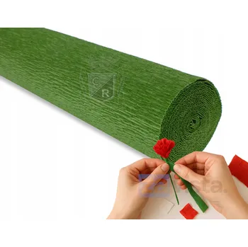 Obraz Krepina Krepový Papír floristická Italská 180g 50 cm x 2,5 m Zelená tráva S-591