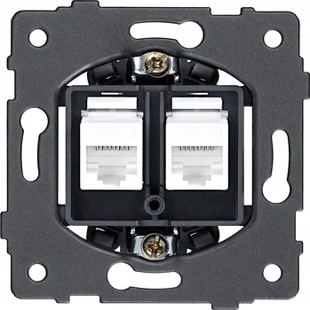 Elektrická zásuvka Internetová zásuvka nástěnná Viplast stříbrná