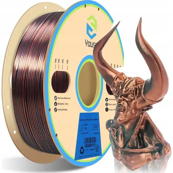 Filament Filament do 3D tiskárny YOUSU dvoubarevný stříbrno-měděný 1,75 mm 1 kg