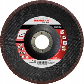 Brusný kotouč Lamelový kotouč HERMAN LS-10 Area 150mm, P120, corundum 10ks
