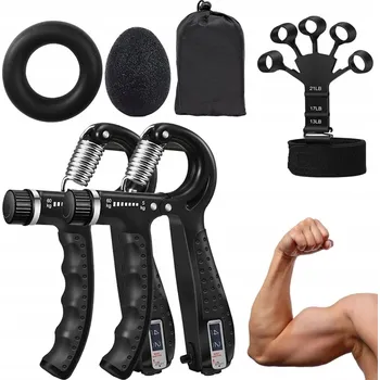 Posilovač Zápěstí a Prstů 5v1 s Nastavitelným Odporem - Sada pro Cvičení Rukou HAND GRIPPER