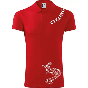 Pánská košile Cycling nápis šikmo - Polokošile Victory sportovní (dresovina) - 3XL ( Červená )