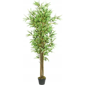 umělá květina Umělý bambus v plastovém květináči, 180 cm, zelený, 1288 listů