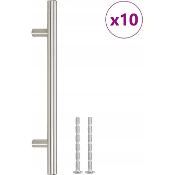 Nábytkové kování Nábytková úchytka reling stříbrná bílá 11 x 11 x 11 cm