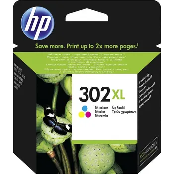 HP inkoustová kazeta 302XL tricolor CMY F6U67AE originál, F6U67AE