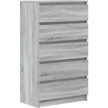 Komoda Komoda s 5 zásuvkami Sonoma šedý dub 60x36x103 cm