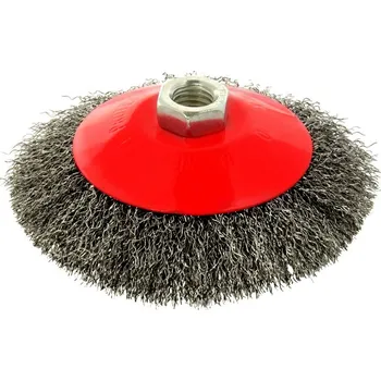 Drátěný kartáč Ocelový kartáč drátěný rotační boční 125mm M14, vlnitý drát