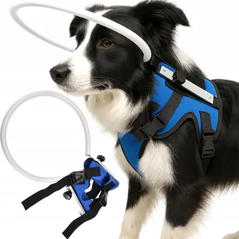 Postroj pro psa ANTIKOLIZNÍ KRUH pro slepé psy, rehabilitační postroj Fazoo M