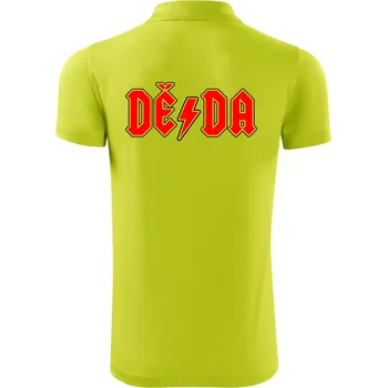 Pánská košile Rocková rodina - děda - Polokošile Victory sportovní (dresovina) - M ( Limetková )