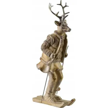 Obraz SANTA LILA Figurka Los na lyžích 16x11x32,5 cm