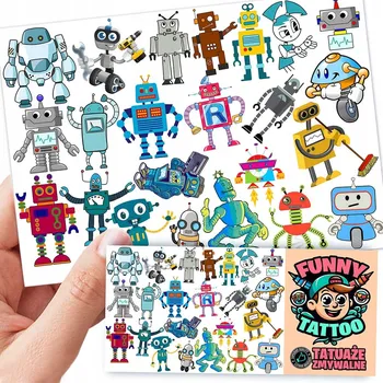 Odstranitelné tetování Tetování ROBOTI VTIPNÉ TETOVÁNÍ 1 ks
