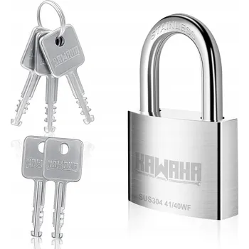 Visací zámek Visací zámek KAWAHA 50 mm SUS304 Antikorozní, zesílený, 5 klíčů