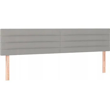Čelo postele nastavitelné, světle šedé, 160x5x78/88 cm, látka