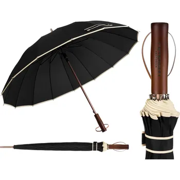 Deštník Peterson velký černý deštník bez obalu, dlouhý, XL