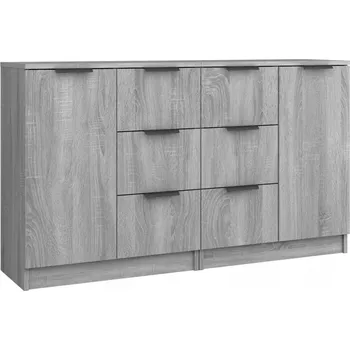 Komoda Minimalistická Multifunkční Skříňka, Dřevotříska, Šedý Dub Sonoma, 60