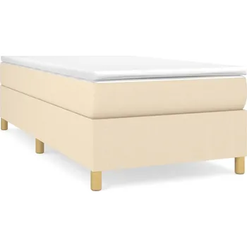 Postel Rám postele krémový 193 x 90 x 35 cm, pro matrace 90 x 190 cm