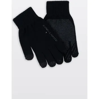 Rukavice Reporter Young | Chlapecké černé rukavice s potiskem a funkcí pro ovládání smartphonu - Barva ČERNÁ, Velikost R2 253-0992B-16-100-1
