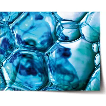 Plakát Sablio Plakát Modré bubliny - 120x80 cm