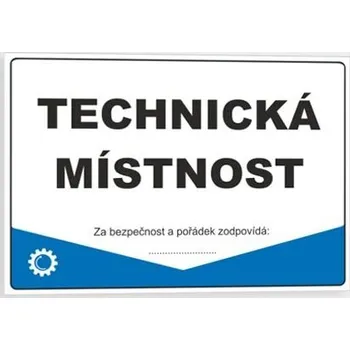Traiva s.r.o. Technická místnost Verze: Samolepka 210 x 148 mm (A5) tl. 0.1 mm - Kód: 09911
