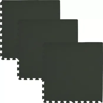 Pěnová podložka HUMBI 180 × 60 cm – velké voděodolné puzzle, 3 ks, černá