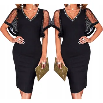 Dámské šaty D-look koktejlové šaty klasického střihu midi velikosti XL