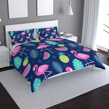 Povlečení Sablio Povlečení Růžoví plameňáci - 140x200 / 90x70