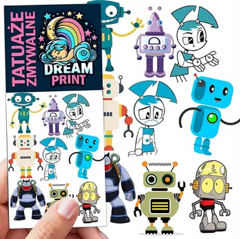 Odstranitelné tetování Smyvatelné tetování pro děti - ROBOTI