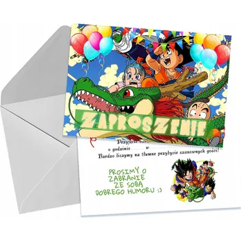 Pozvánka POZVÁNKY PRO DĚTI DĚTSKÉ NAROZENINOVÉ DRAGON BALL + OBÁLKA